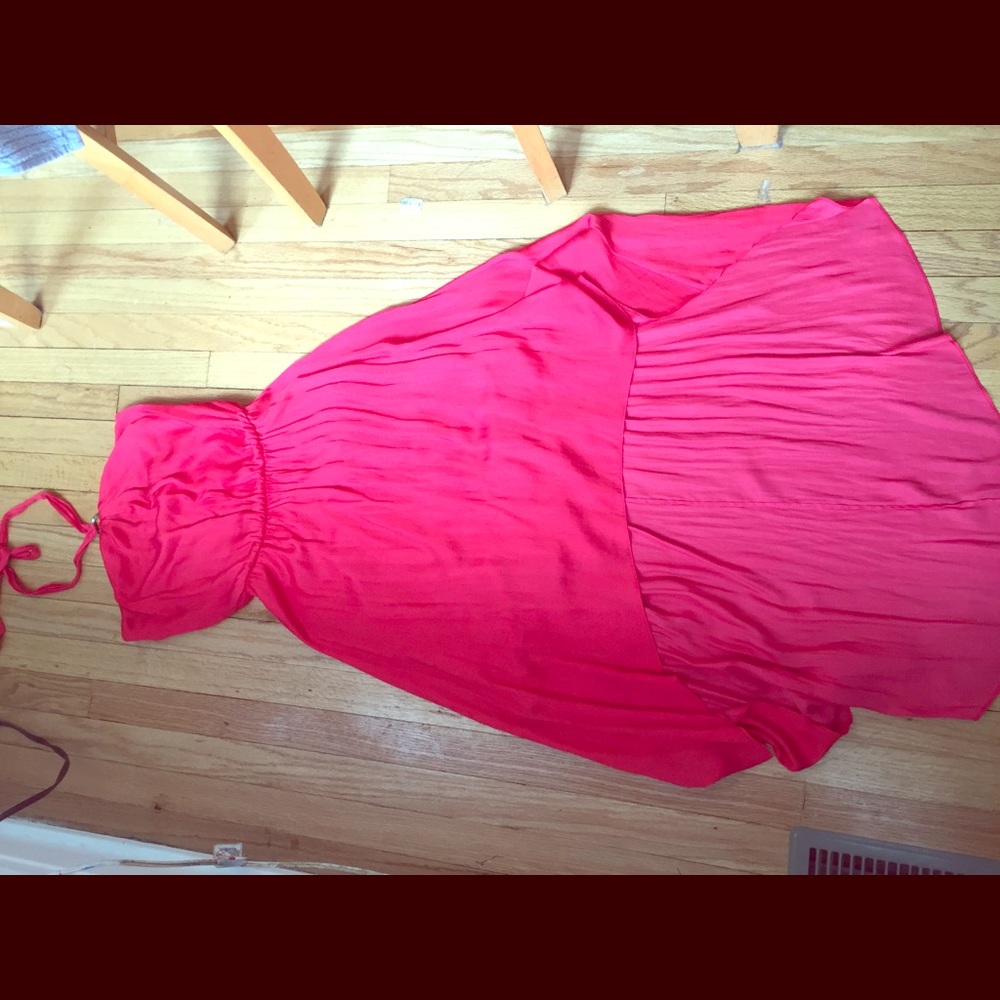 White House/black market salmon colored maxi dress